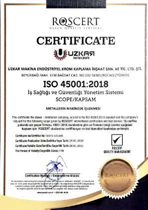 İş Sağlığı Güvenliği Yönetim Sistemi